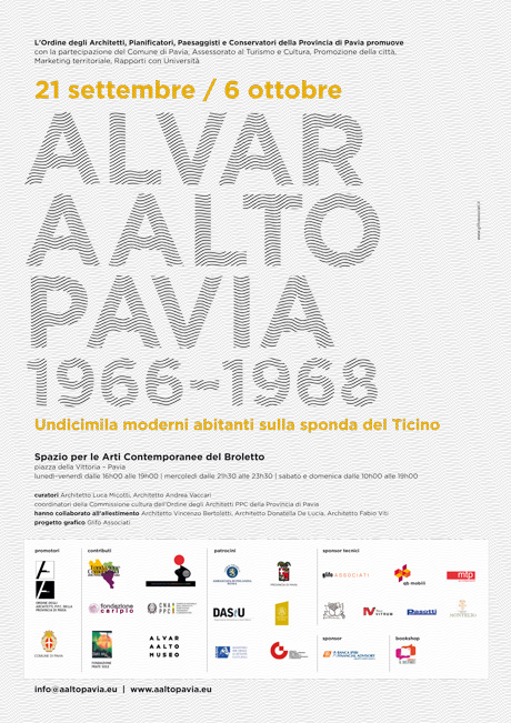 Poster realizzato per la mostra Alvar Aalto Pavia