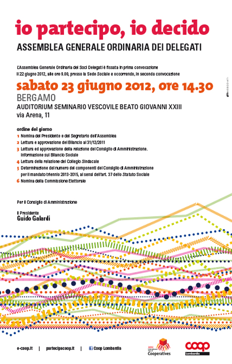 Poster assemblea generale ordinaria dei delegati 2012 di Coop Lombardia