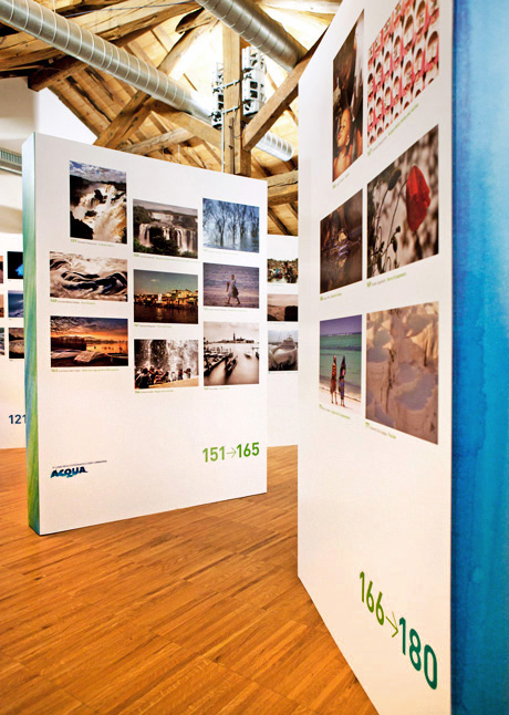 Identità visiva e allestimento della mostra del concorso fotografico 'Acqua' di Coop Lombardia